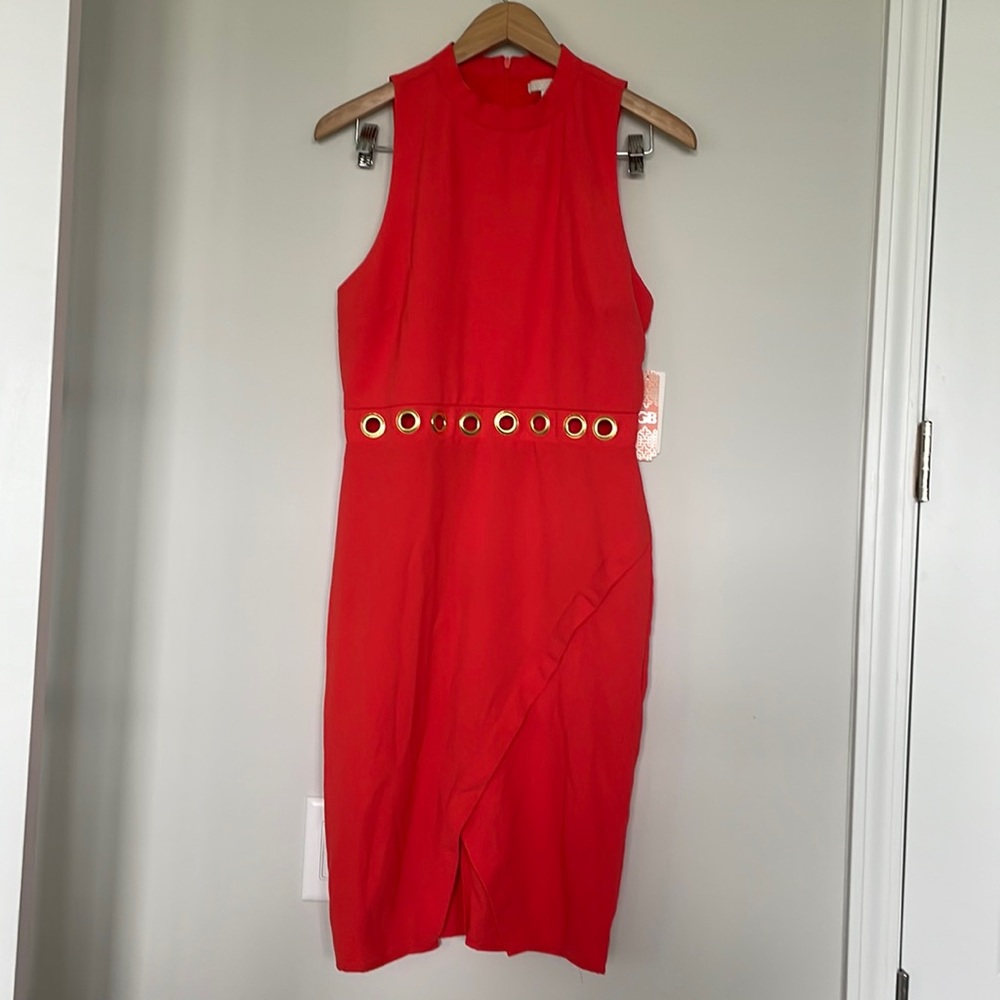 Giani Bernini Shakespeare in Love Orange Dress Sz L NWT